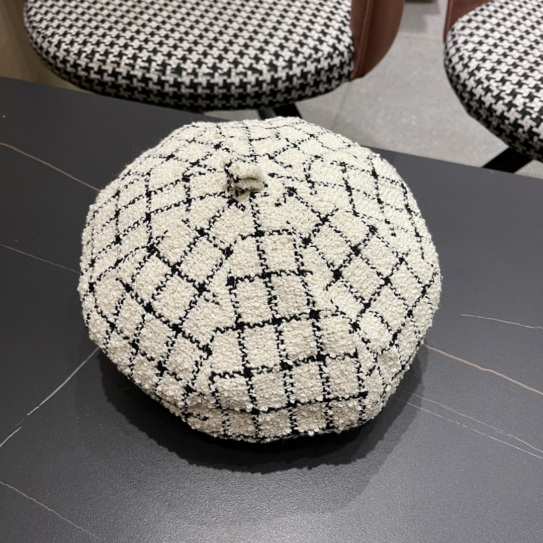  赛琳 CELINE 2025新款韩版格纹贝雷帽女秋冬百搭显脸小休闲
画家帽潮八角帽