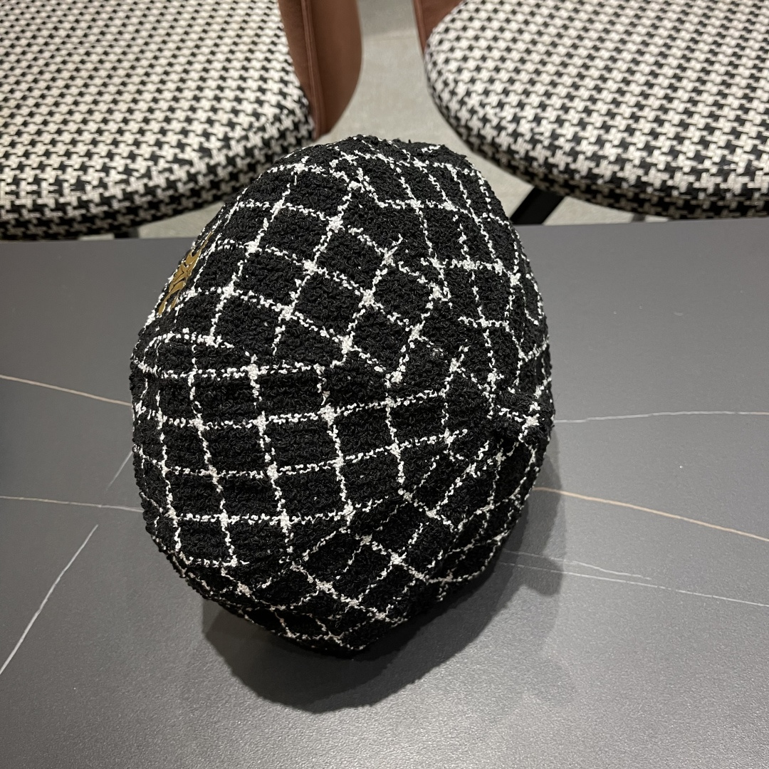  赛琳 CELINE 2025新款韩版格纹贝雷帽女秋冬百搭显脸小休闲
画家帽潮八角帽