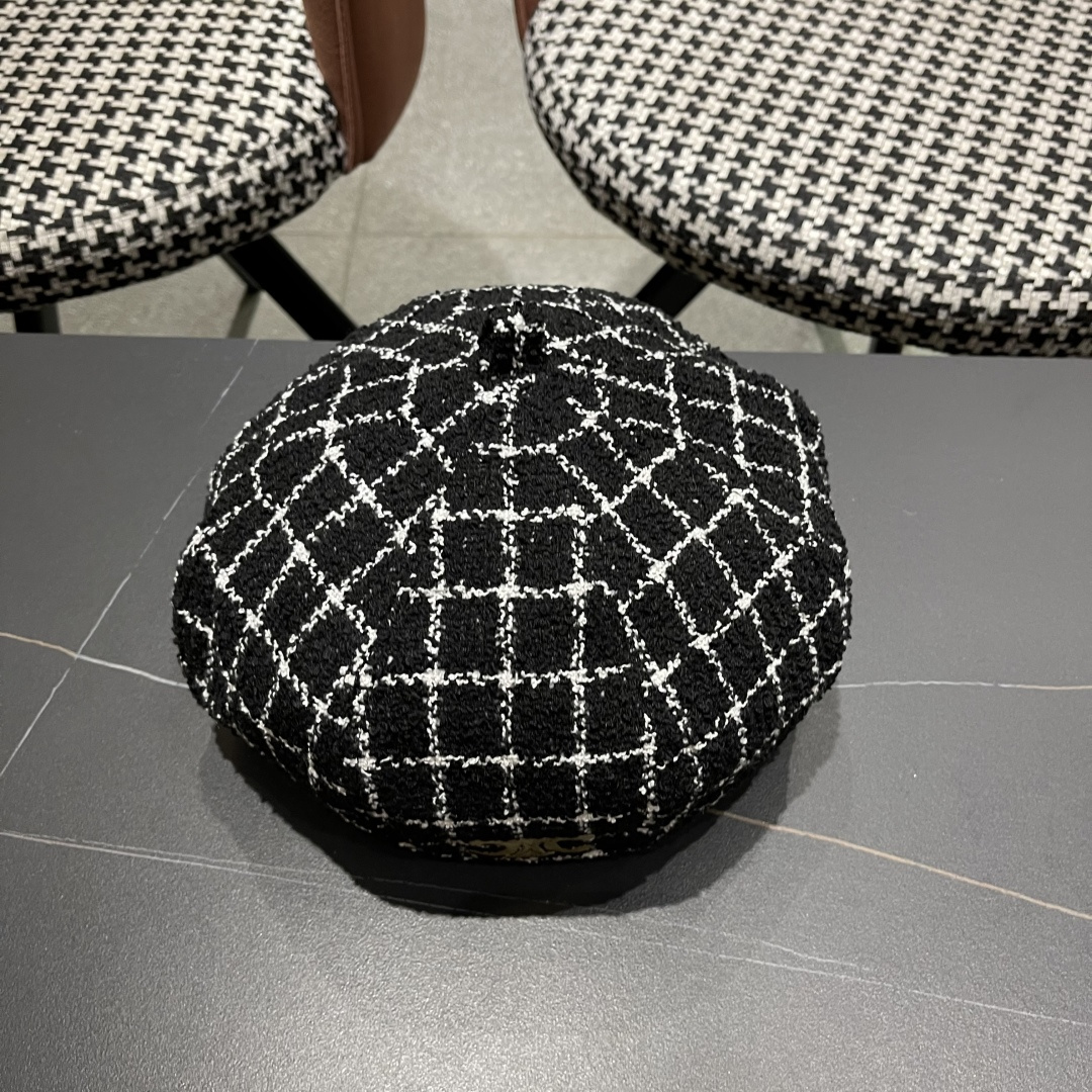  赛琳 CELINE 2025新款韩版格纹贝雷帽女秋冬百搭显脸小休闲
画家帽潮八角帽
