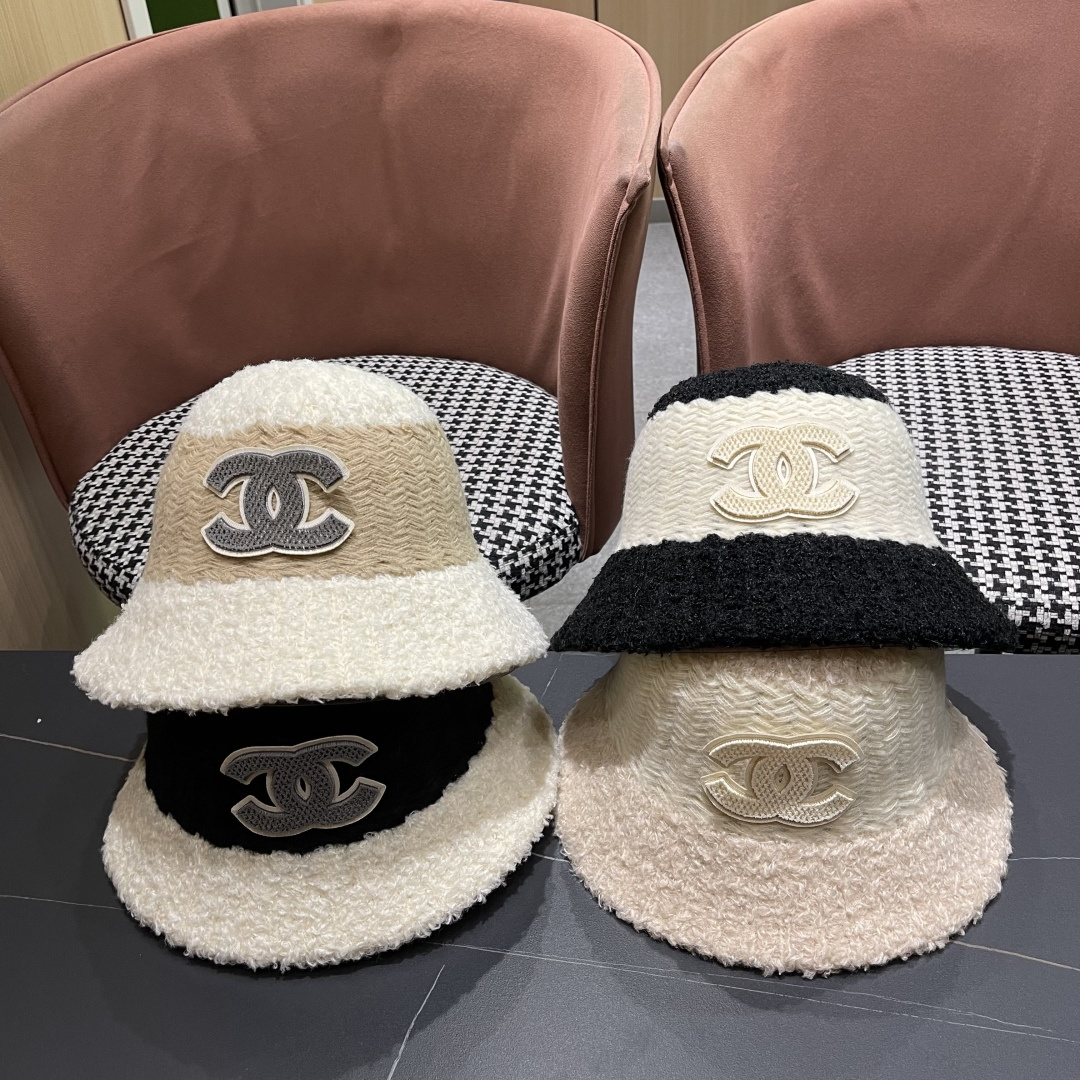 🆕【CHANEL香奈儿】2025秋冬新款毛绒小香风简约渔夫帽，独特设计～时尚气质的一款
