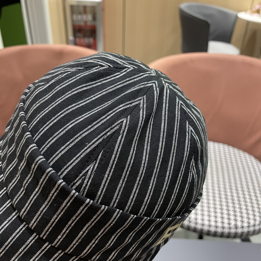  芬迪FENDl日系文艺复古条纹八角帽女宽帽檐显脸小时髦贝雷帽鸭舌报童帽