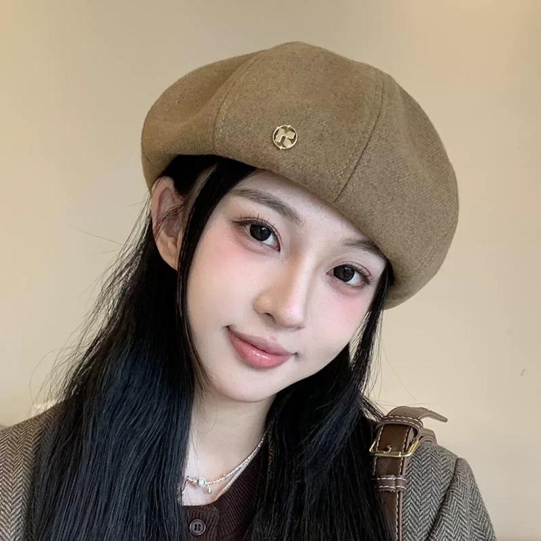  DIOR迪奥贝雷帽百搭可爱圆顶甜美蓓蕾帽显脸小日系保暖逛街出游八角帽