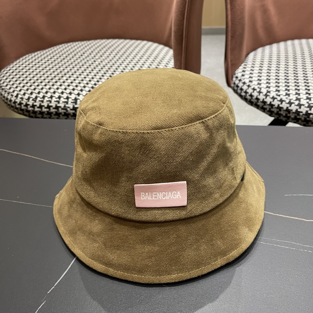  巴黎世家BALENCIAGA 新韩版时尚渔夫帽潮女士简约百搭防晒日系盆帽子