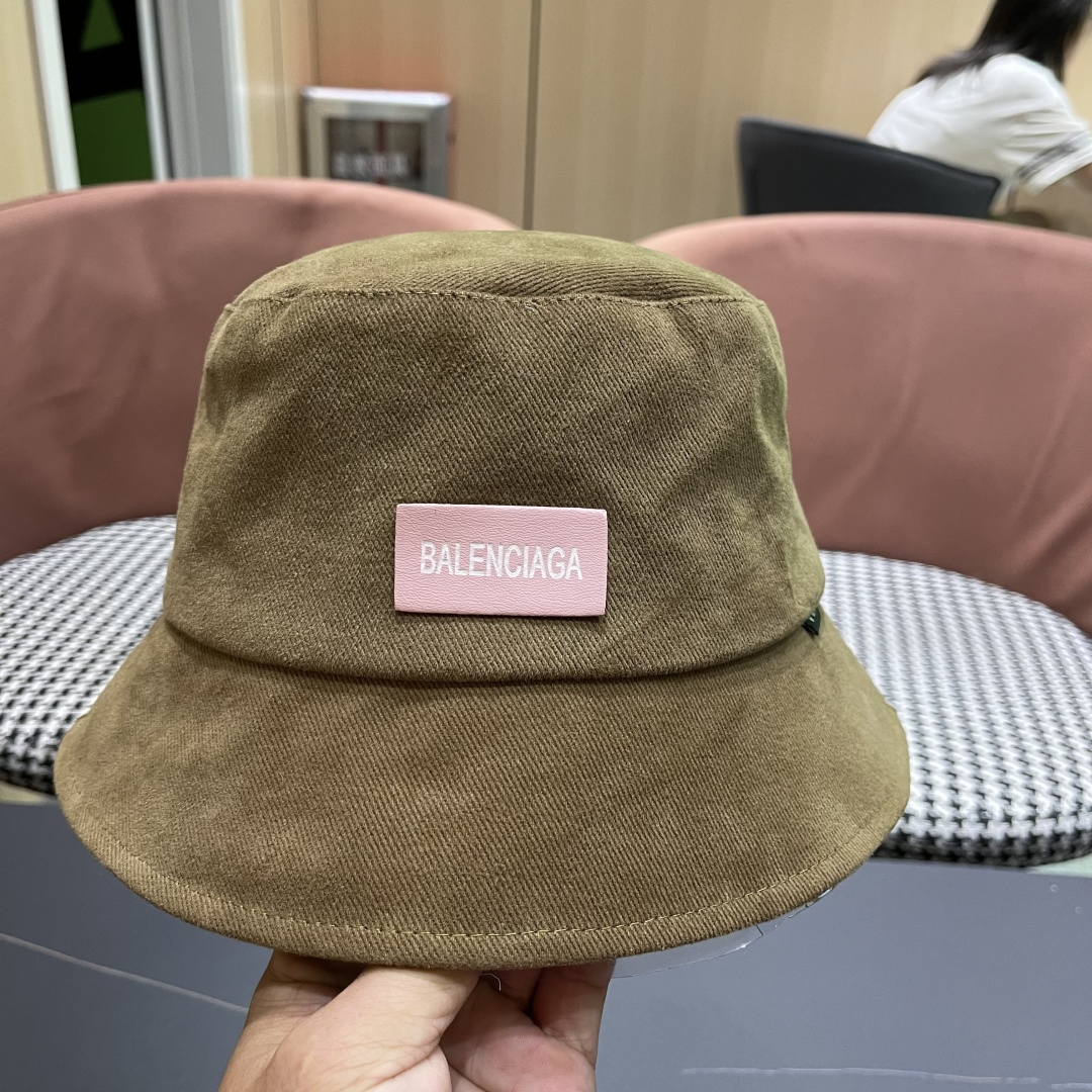  巴黎世家BALENCIAGA 新韩版时尚渔夫帽潮女士简约百搭防晒日系盆帽子