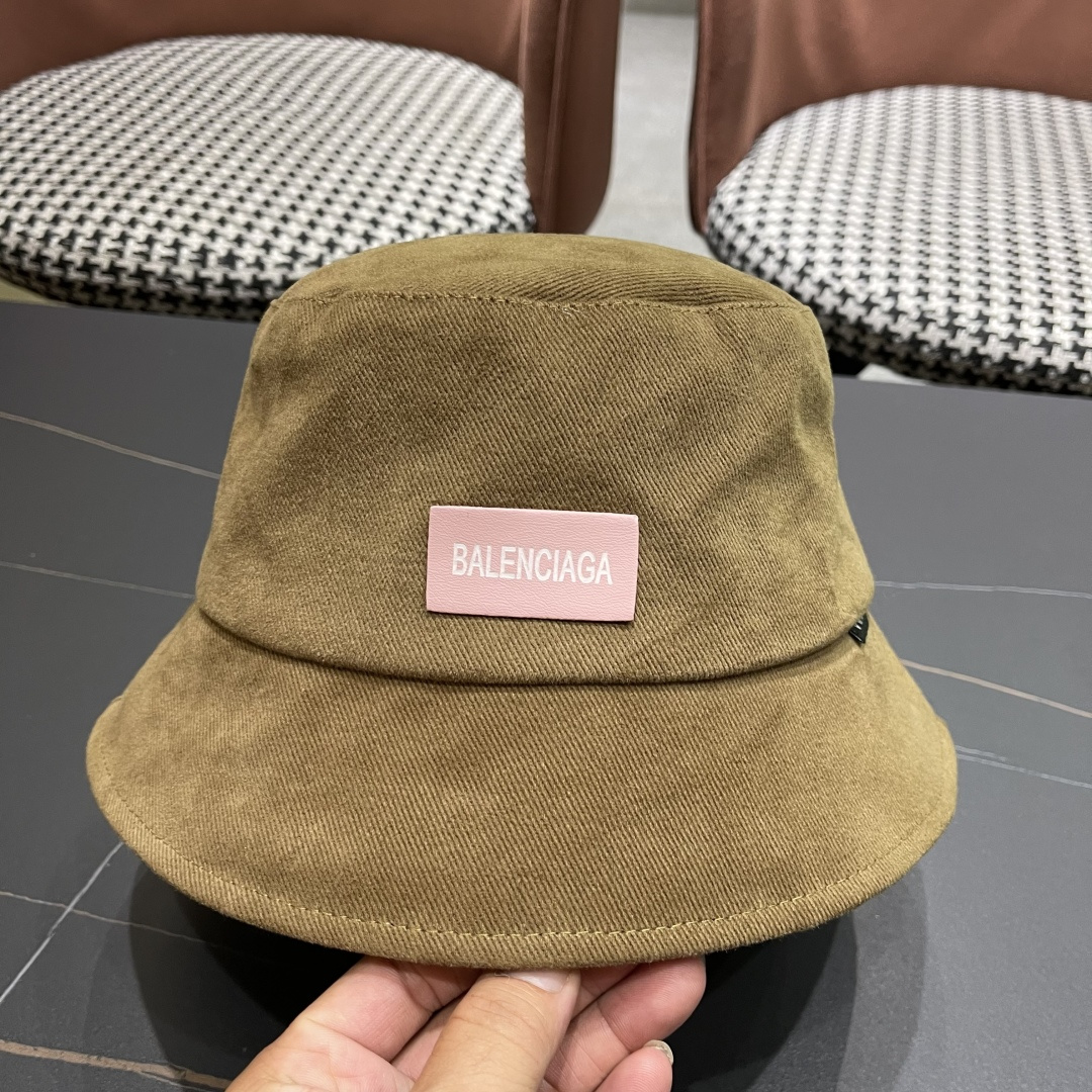  巴黎世家BALENCIAGA 新韩版时尚渔夫帽潮女士简约百搭防晒日系盆帽子