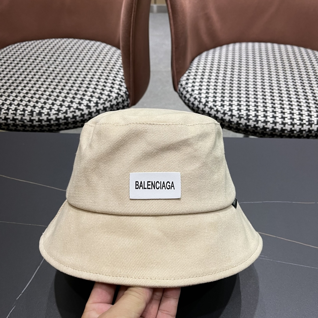  巴黎世家BALENCIAGA 新韩版时尚渔夫帽潮女士简约百搭防晒日系盆帽子