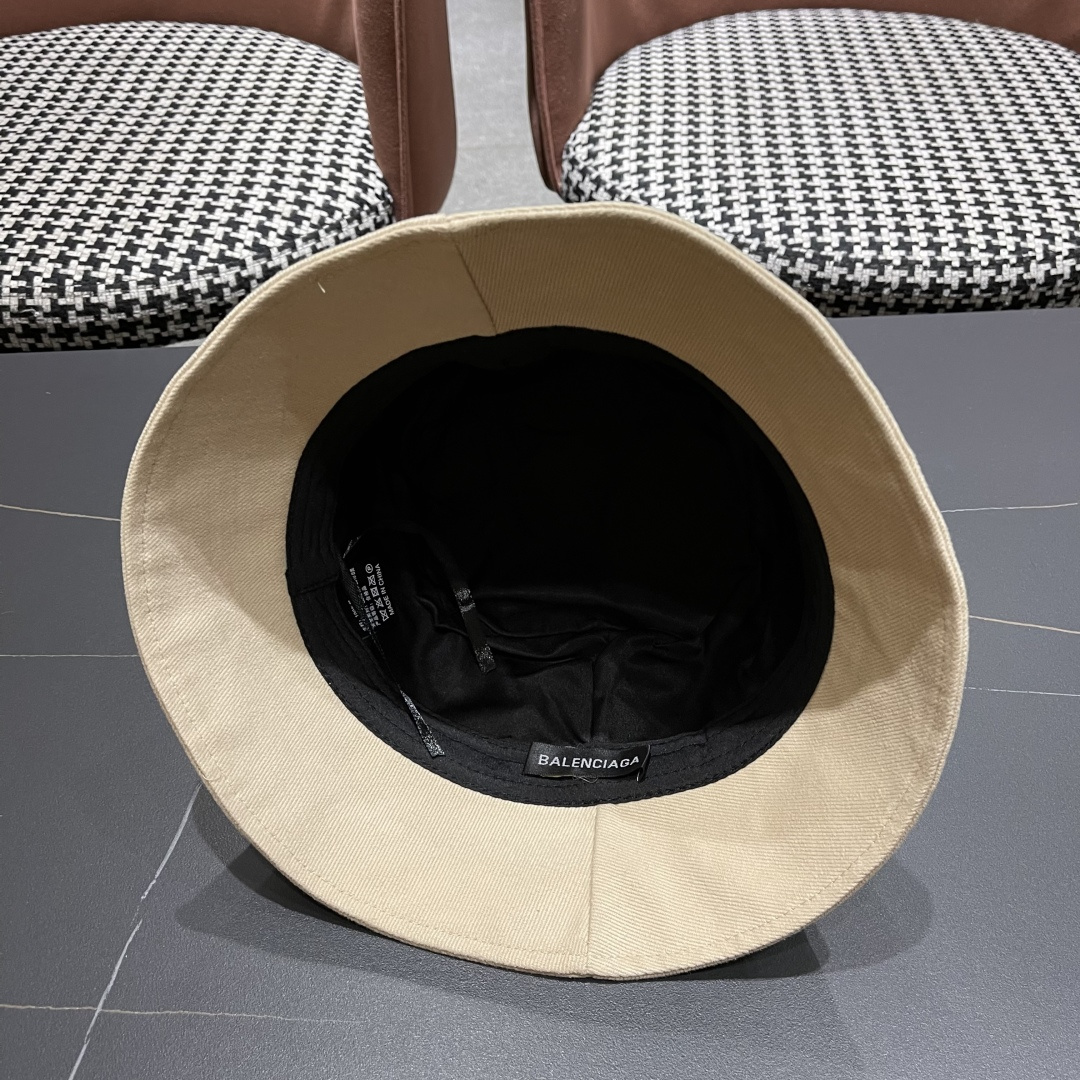  巴黎世家BALENCIAGA 新韩版时尚渔夫帽潮女士简约百搭防晒日系盆帽子