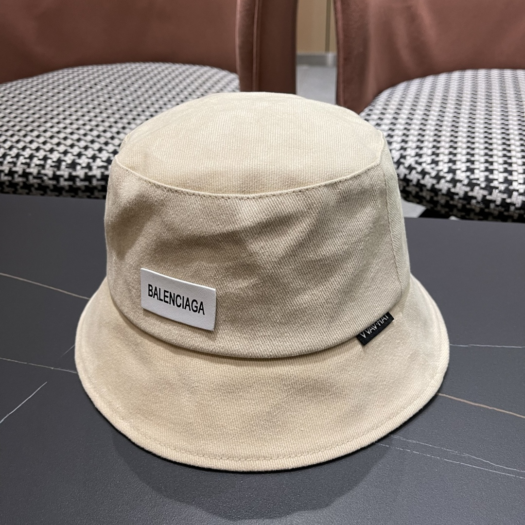  巴黎世家BALENCIAGA 新韩版时尚渔夫帽潮女士简约百搭防晒日系盆帽子