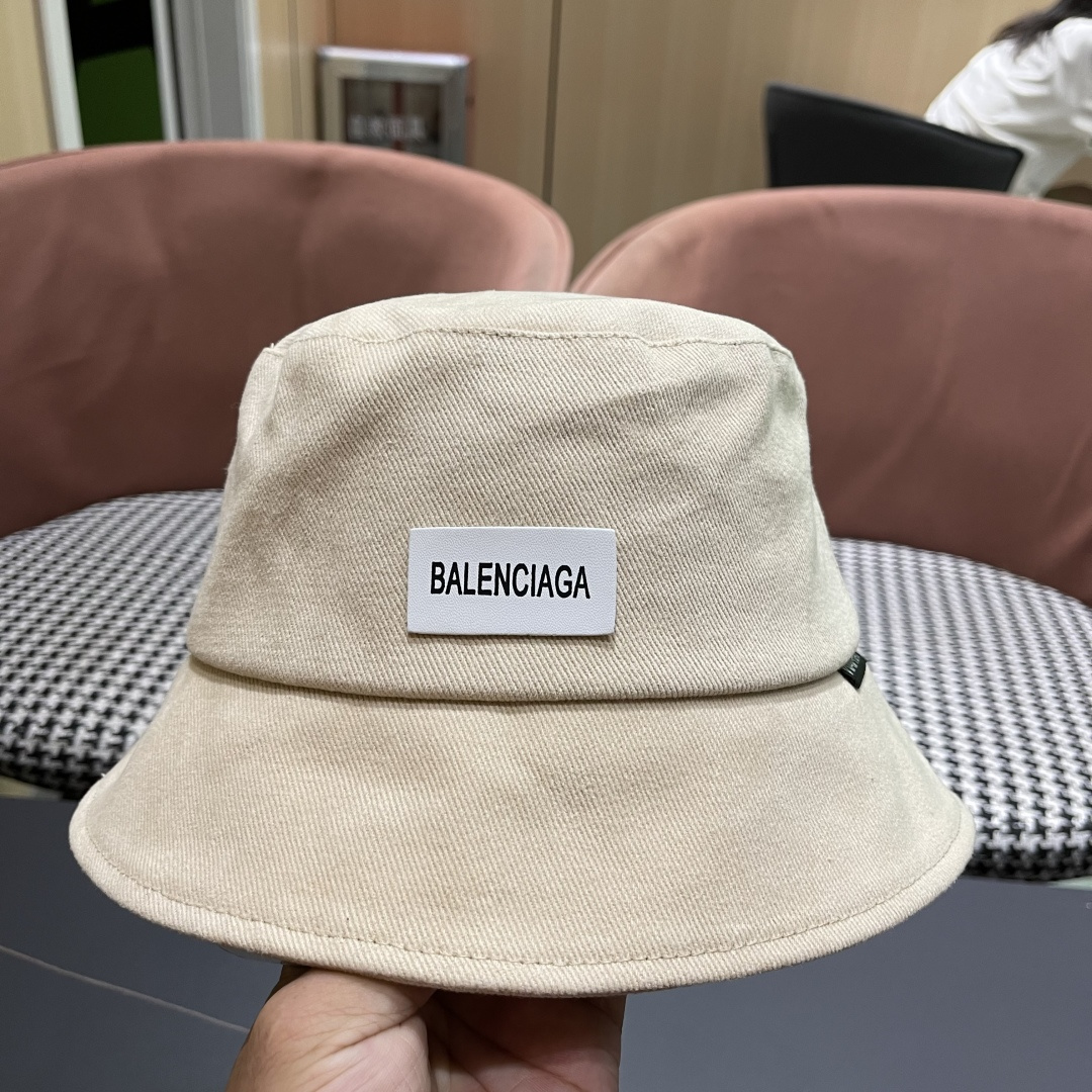  巴黎世家BALENCIAGA 新韩版时尚渔夫帽潮女士简约百搭防晒日系盆帽子