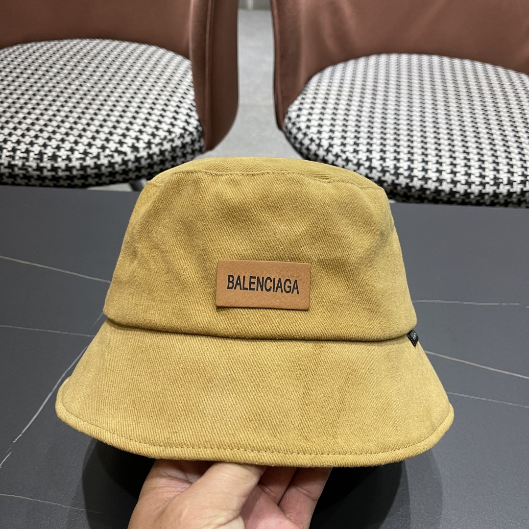  巴黎世家BALENCIAGA 新韩版时尚渔夫帽潮女士简约百搭防晒日系盆帽子