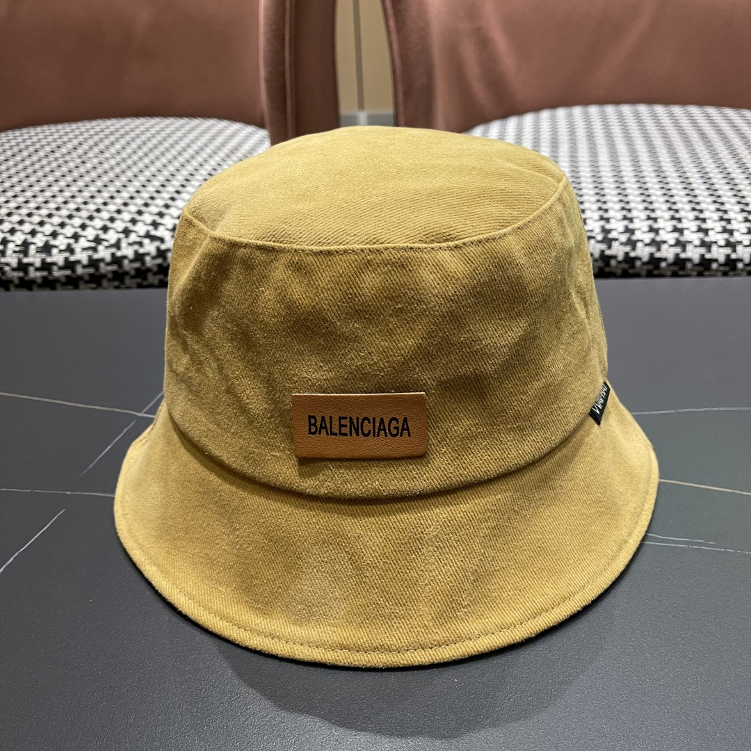  巴黎世家BALENCIAGA 新韩版时尚渔夫帽潮女士简约百搭防晒日系盆帽子