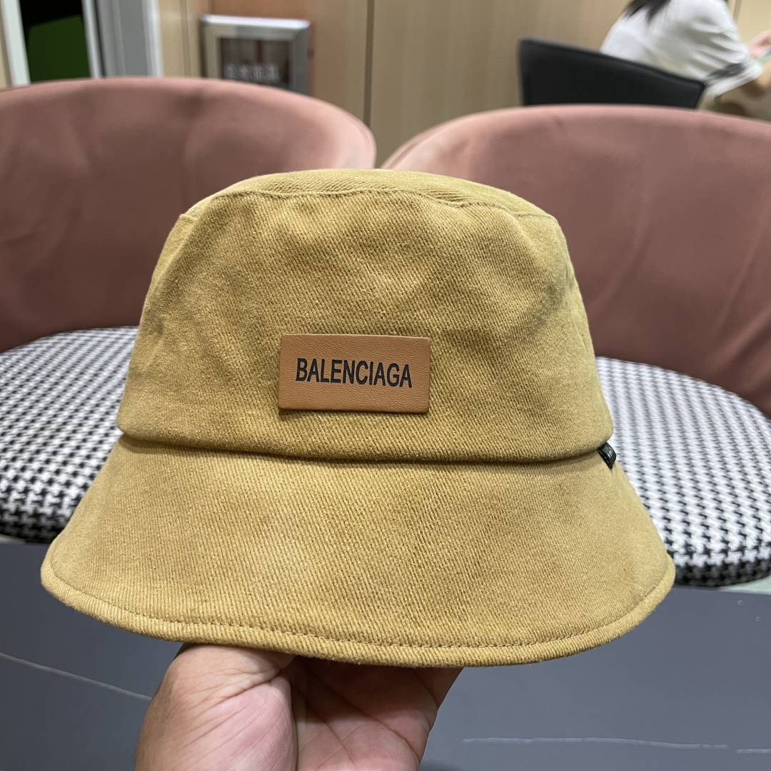  巴黎世家BALENCIAGA 新韩版时尚渔夫帽潮女士简约百搭防晒日系盆帽子