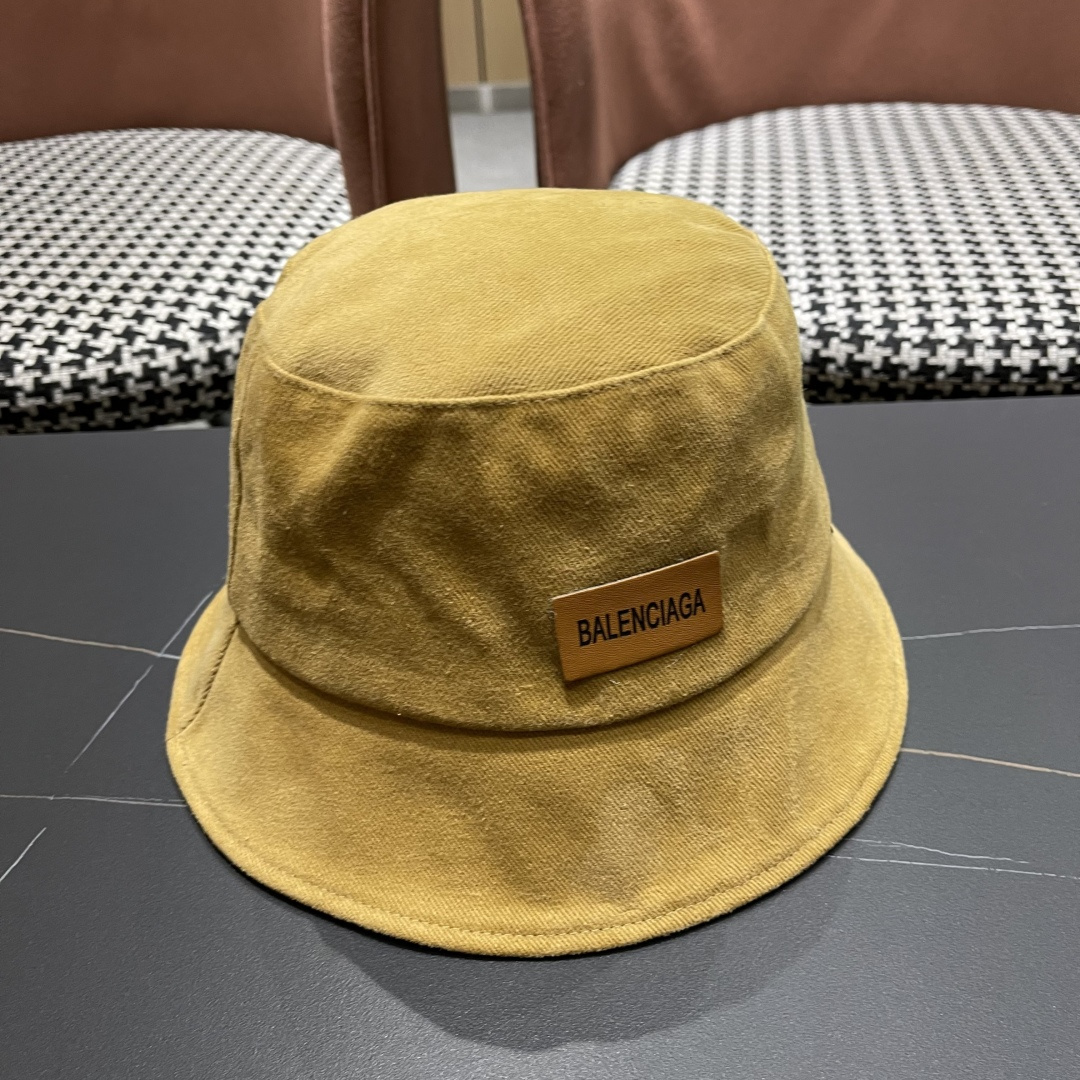  巴黎世家BALENCIAGA 新韩版时尚渔夫帽潮女士简约百搭防晒日系盆帽子