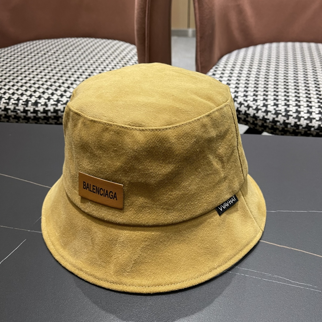 巴黎世家BALENCIAGA 新韩版时尚渔夫帽潮女士简约百搭防晒日系盆帽子