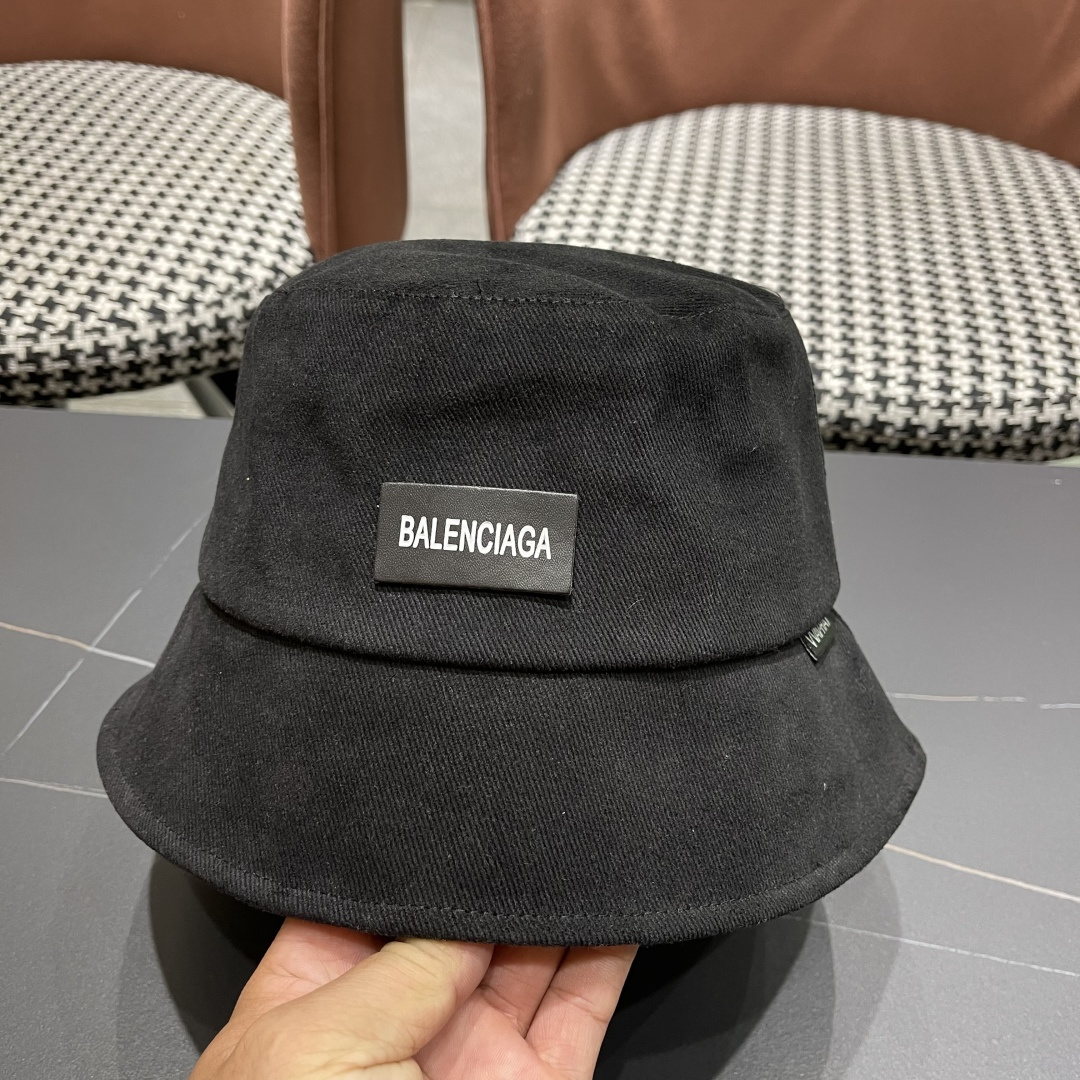  巴黎世家BALENCIAGA 新韩版时尚渔夫帽潮女士简约百搭防晒日系盆帽子