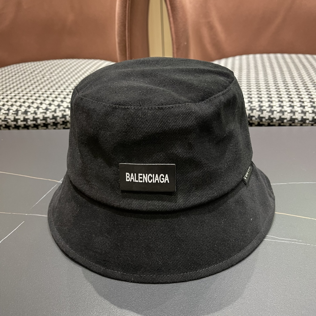  巴黎世家BALENCIAGA 新韩版时尚渔夫帽潮女士简约百搭防晒日系盆帽子