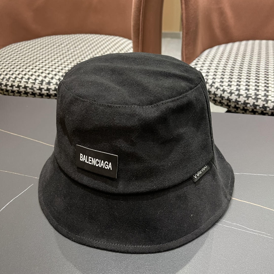  巴黎世家BALENCIAGA 新韩版时尚渔夫帽潮女士简约百搭防晒日系盆帽子