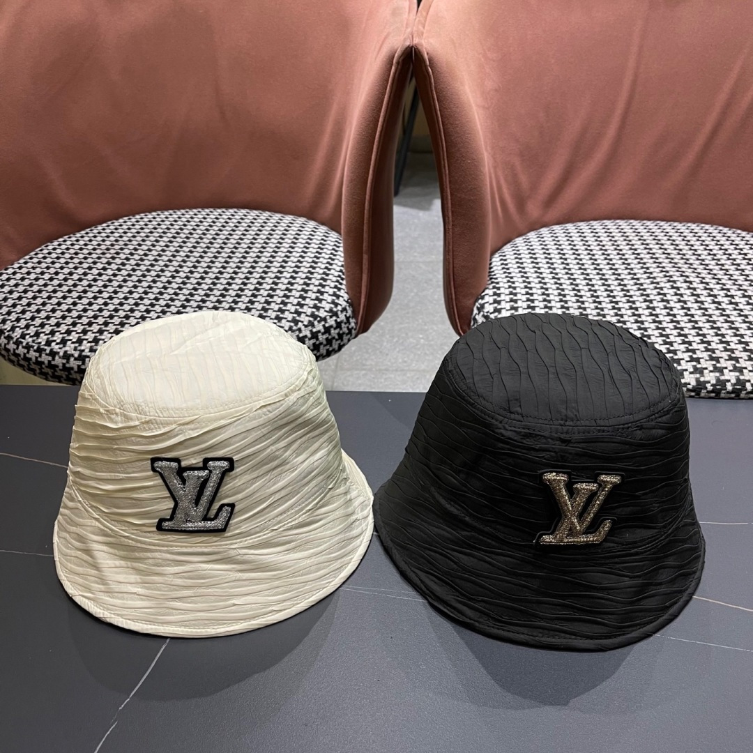  lv路易威登渔夫帽百搭盆帽显脸小防晒遮阳帽水桶帽子

