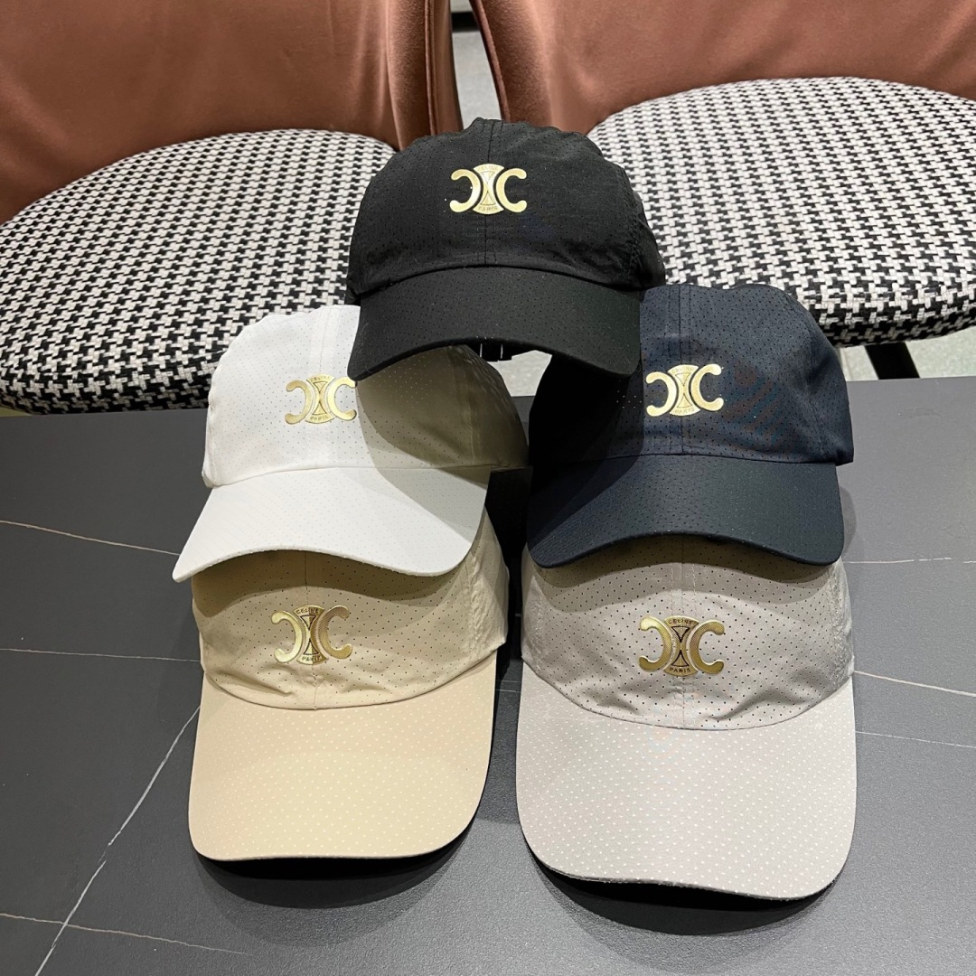 【CELINE赛琳】网眼速干透气棒球帽男女春夏季户外纯棉运动帽
子百搭遮阳鸭舌帽