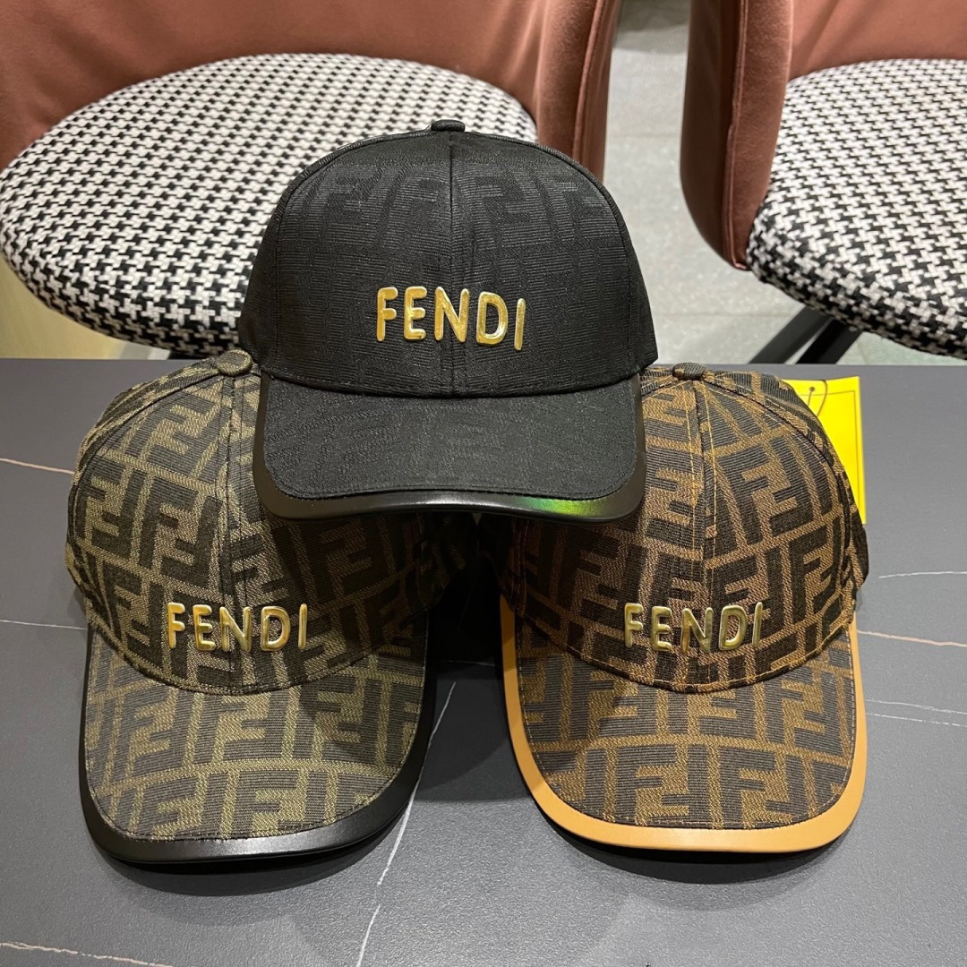  Fendi（芬迪）新款原单棒球帽， 双F提花，专柜常年热卖11开模订制轻盈透气！质量超赞，基础头围56