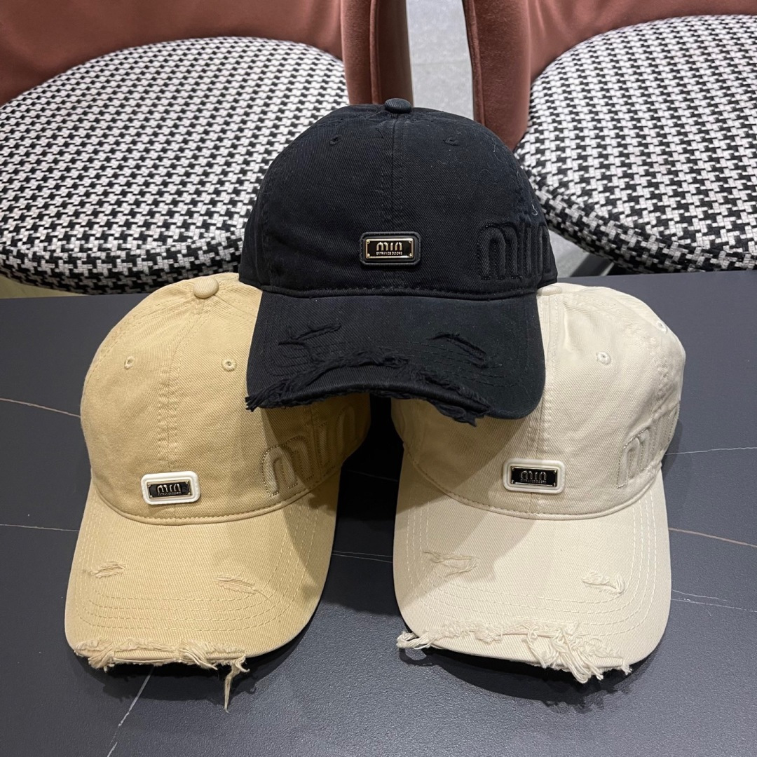  谬谬miumiu 原单春夏新款棒球帽，正品开模订制，原版做工细致质量超赞！