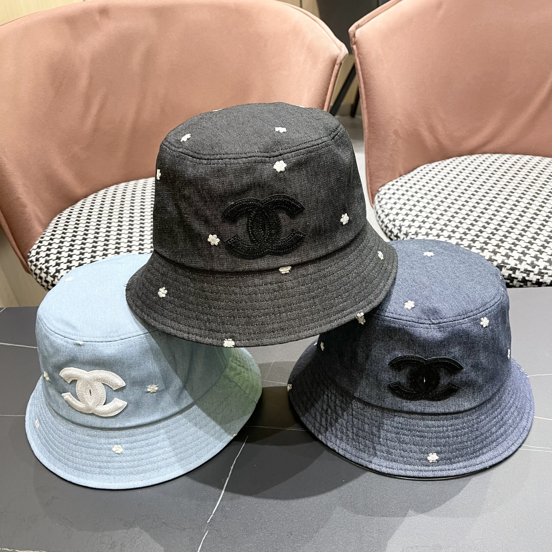  CHANEL香奈儿】新款logo梅花渔夫帽🧢新款出货，大牌款超好搭配，赶紧入手
