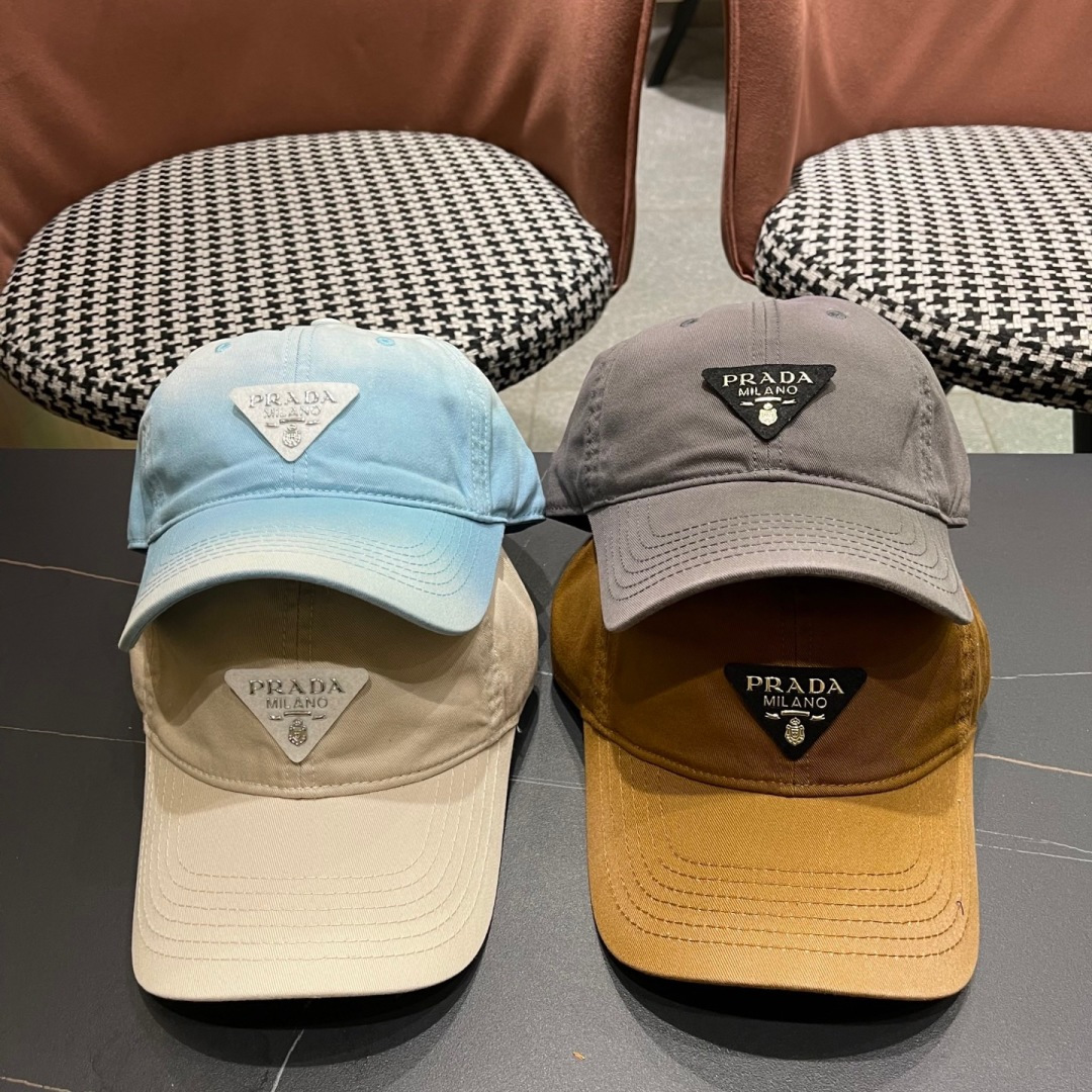  Prada普拉达 2025新款大牌款棒球帽，经典款男女通用