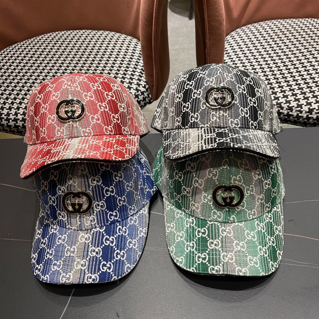 Gucci古奇新款原单棒球帽， 马衔扣棒球帽。专柜11开模订制，原版帆布面料轻盈透气！基础头围56，贴