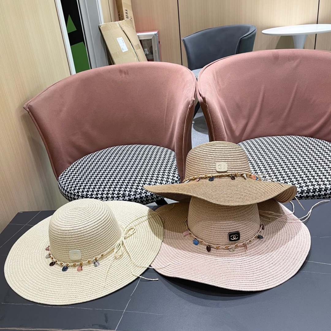  【CHANEL香奈儿】2025新款编织草帽，度假休闲必备，优雅大方的一款
