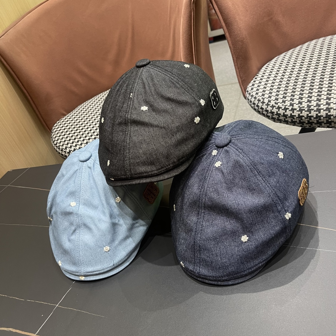  巴黎世家 新款韩版牛仔前进帽贝雷帽女春秋时尚百搭薄款
画家帽八角蓓蕾帽子