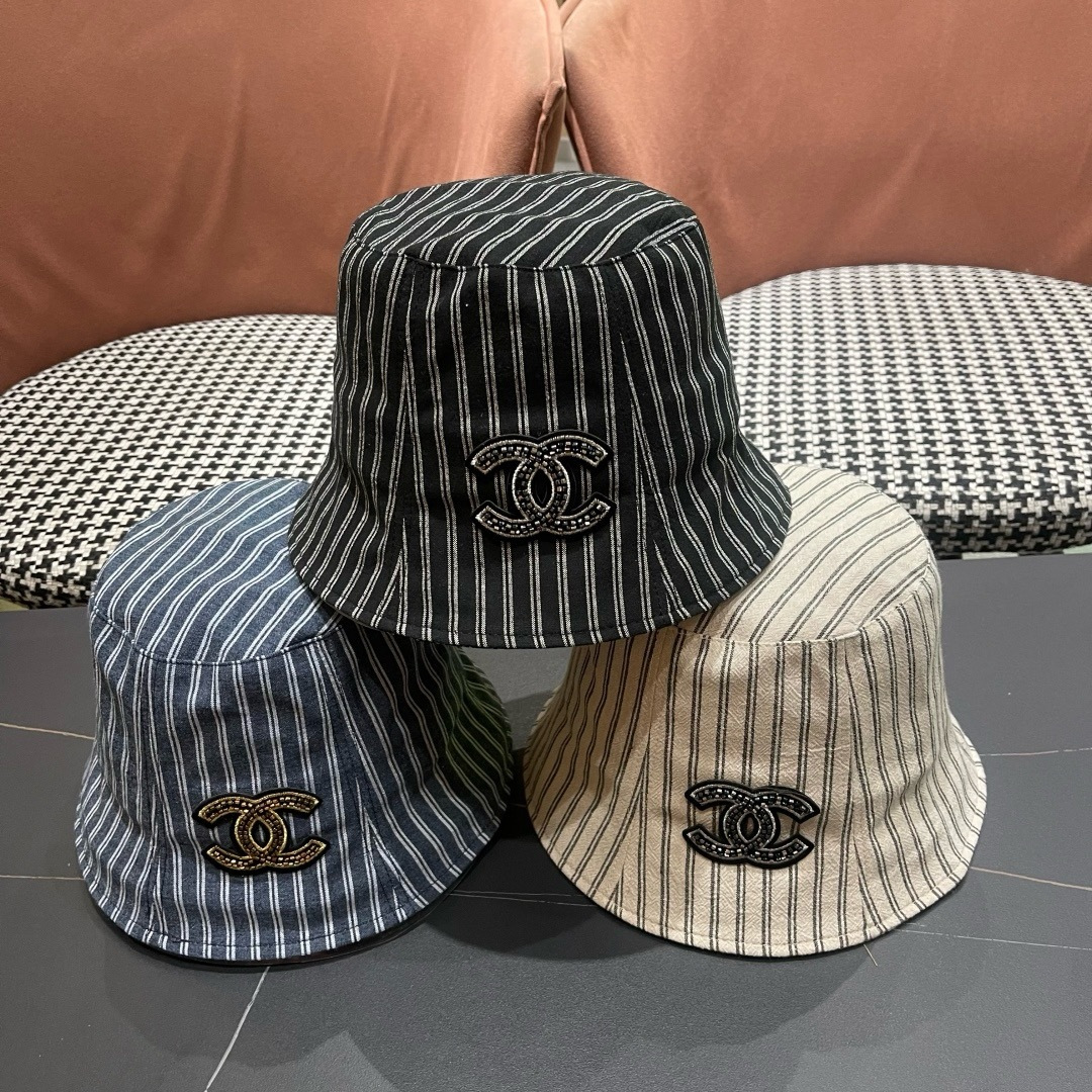  香夸儿 日系街头条纹水桶帽子男女款时尚品脸小盆
帽2025春夏季文艺渔夫帽