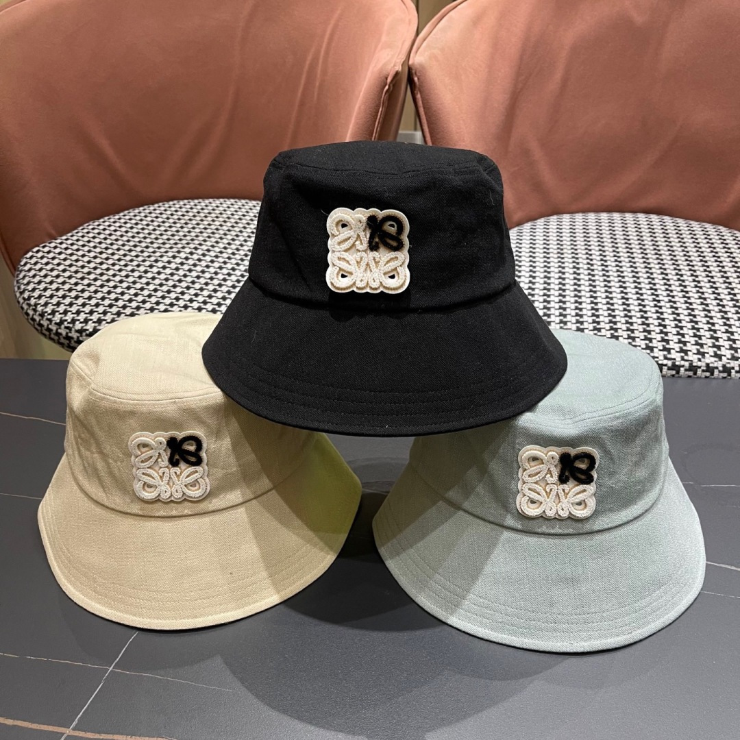  罗意威loewe春夏新款日式简约渔夫帽网红百搭遮阳显脸小水桶帽