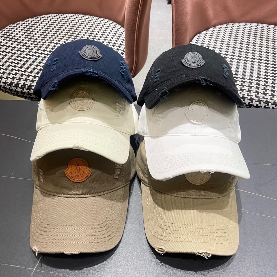  Moncler蒙口2025新款小破洞棒球帽，质量超赞，基础头围56，贴片可调节。