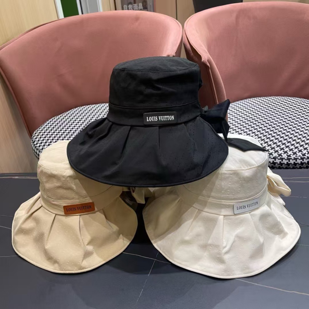  LouisVuitton🧢路易威登2024新款渔夫帽女夏气质度假海边沙滩防晒太阳帽