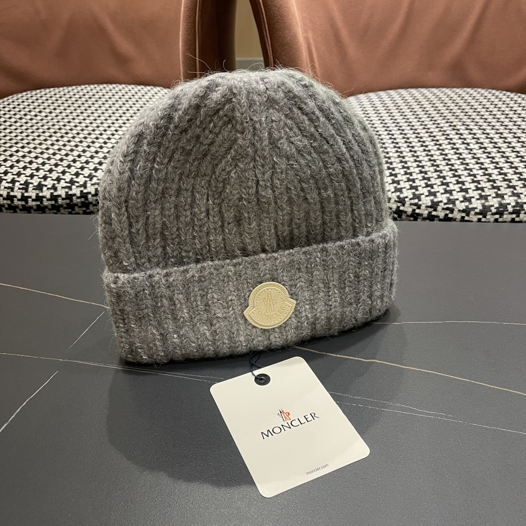  蒙口Moncler盟可睐💥2025官网经典针织帽，原单复刻.非常柔软亲肤，弹性很好💓有质感又非常百搭的