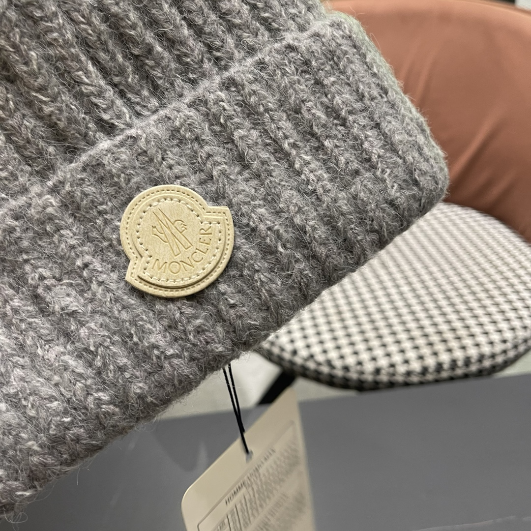  蒙口Moncler盟可睐💥2025官网经典针织帽，原单复刻.非常柔软亲肤，弹性很好💓有质感又非常百搭的