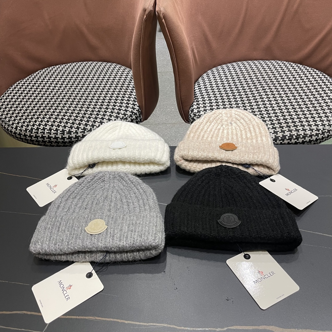  蒙口Moncler盟可睐💥2025官网经典针织帽，原单复刻.非常柔软亲肤，弹性很好💓有质感又非常百搭的