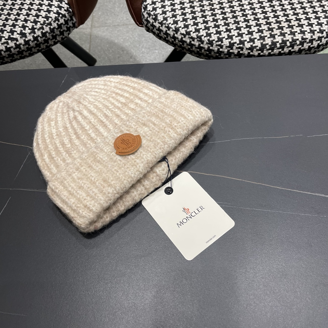  蒙口Moncler盟可睐💥2025官网经典针织帽，原单复刻.非常柔软亲肤，弹性很好💓有质感又非常百搭的
