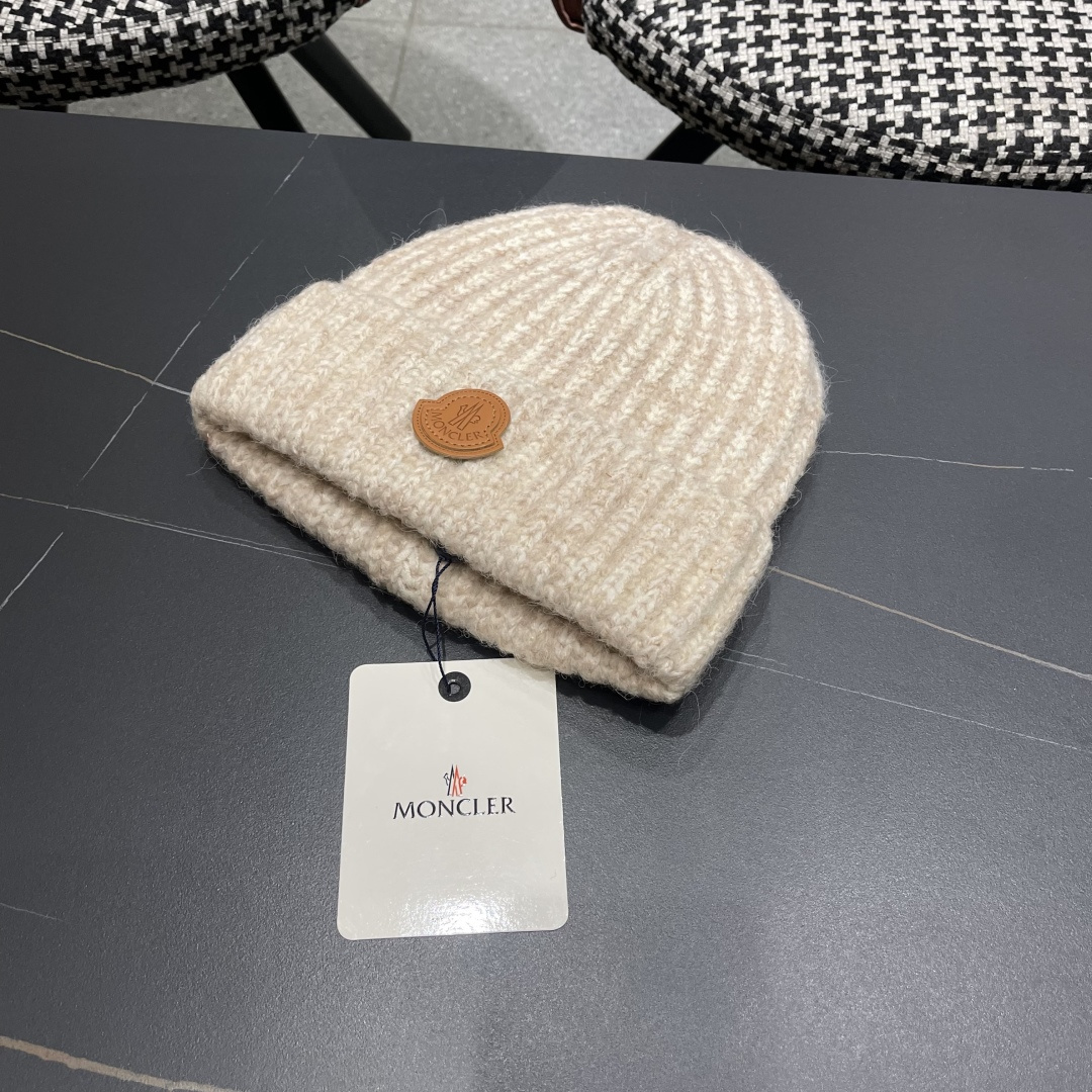  蒙口Moncler盟可睐💥2025官网经典针织帽，原单复刻.非常柔软亲肤，弹性很好💓有质感又非常百搭的