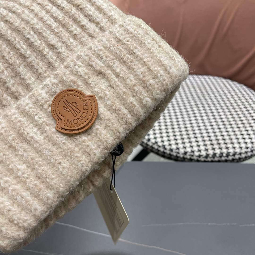  蒙口Moncler盟可睐💥2025官网经典针织帽，原单复刻.非常柔软亲肤，弹性很好💓有质感又非常百搭的
