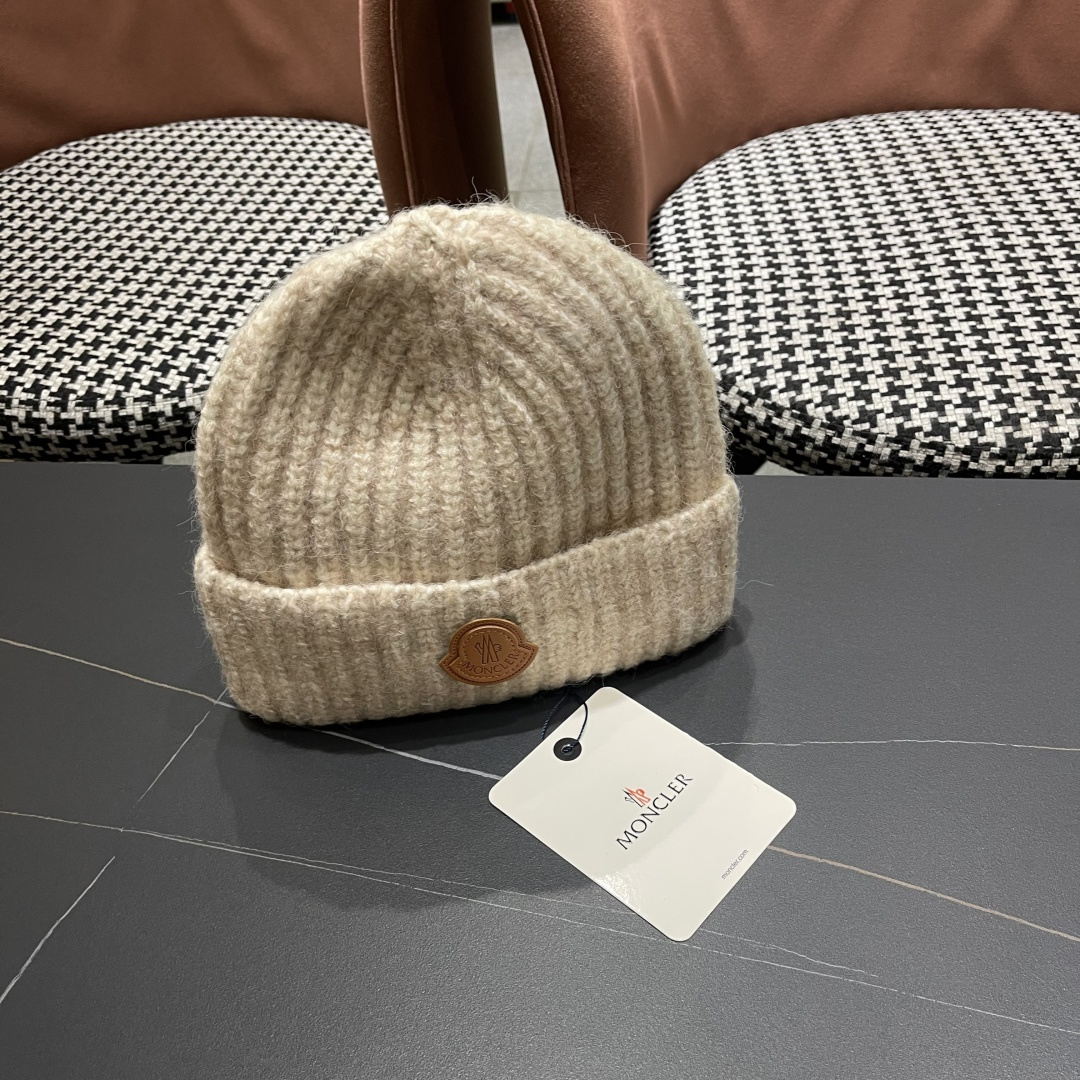  蒙口Moncler盟可睐💥2025官网经典针织帽，原单复刻.非常柔软亲肤，弹性很好💓有质感又非常百搭的