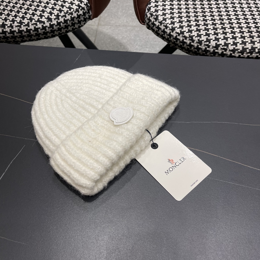  蒙口Moncler盟可睐💥2025官网经典针织帽，原单复刻.非常柔软亲肤，弹性很好💓有质感又非常百搭的