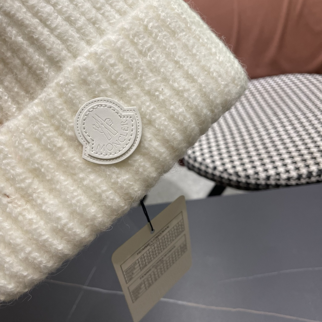  蒙口Moncler盟可睐💥2025官网经典针织帽，原单复刻.非常柔软亲肤，弹性很好💓有质感又非常百搭的