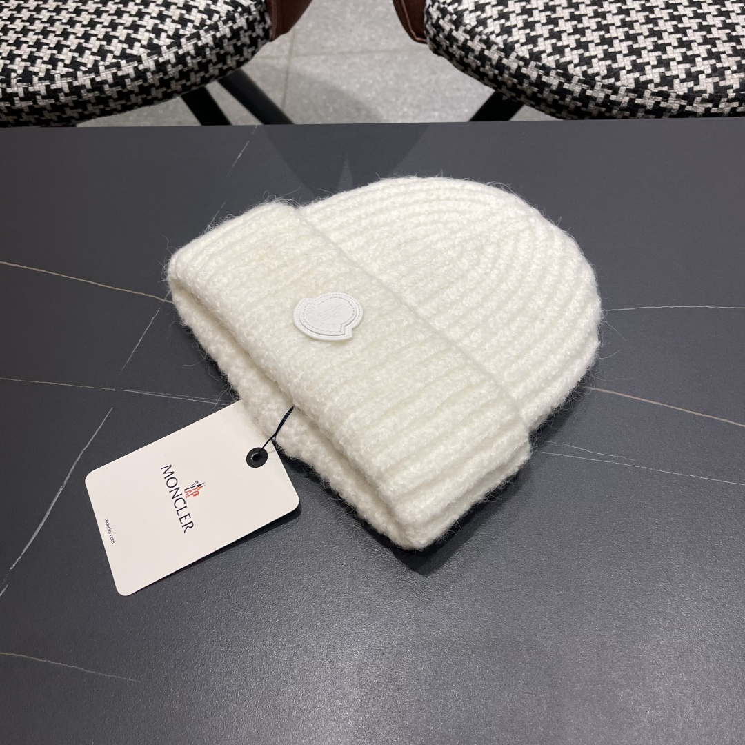  蒙口Moncler盟可睐💥2025官网经典针织帽，原单复刻.非常柔软亲肤，弹性很好💓有质感又非常百搭的