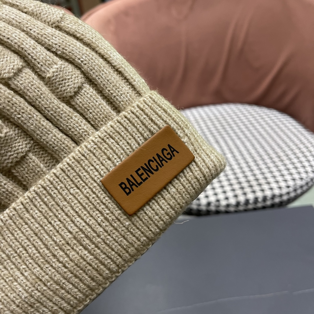  巴黎世家👒现货Balenciaga巴黎世家官网品质（非市场普通货，留意细节哦）秋冬新款毛线帽子，男女同
