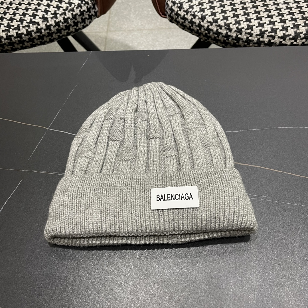  巴黎世家👒现货Balenciaga巴黎世家官网品质（非市场普通货，留意细节哦）秋冬新款毛线帽子，男女同