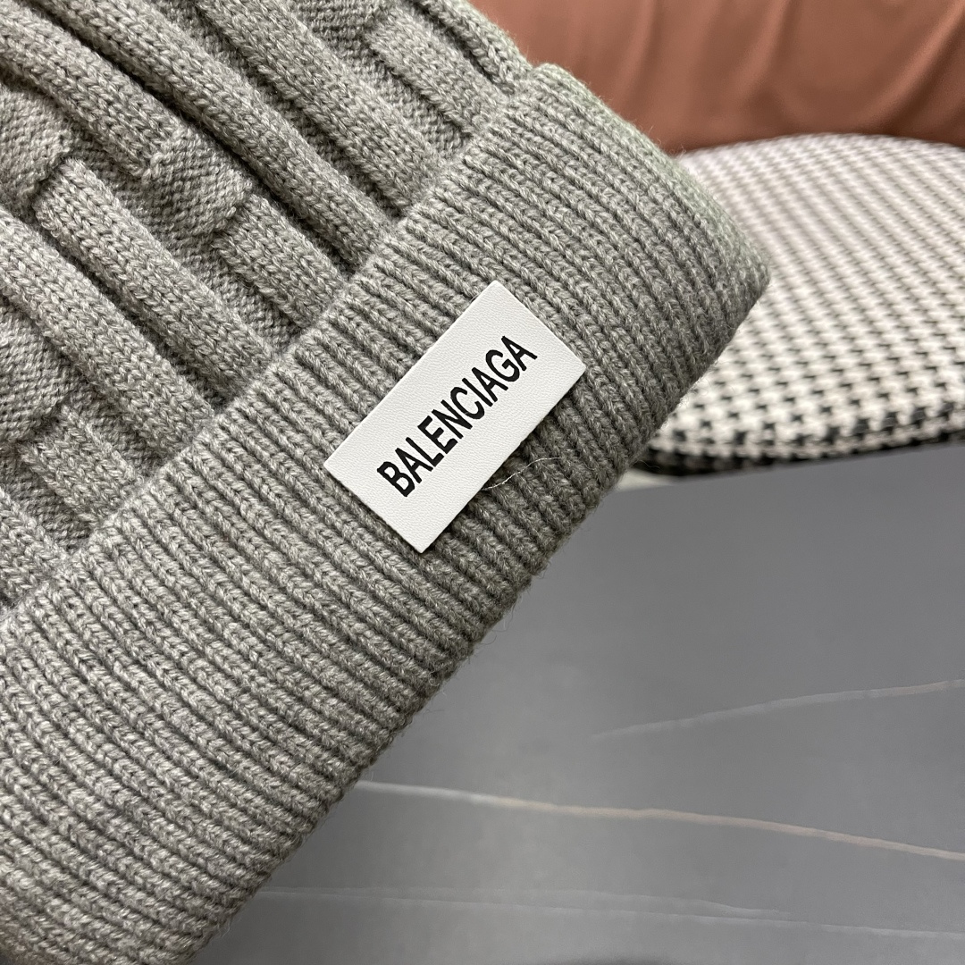  巴黎世家👒现货Balenciaga巴黎世家官网品质（非市场普通货，留意细节哦）秋冬新款毛线帽子，男女同