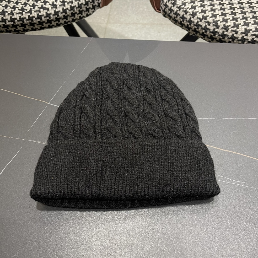  迪奥2025冬款针织帽女D家冷帽保暖帽子菱格毛线帽男