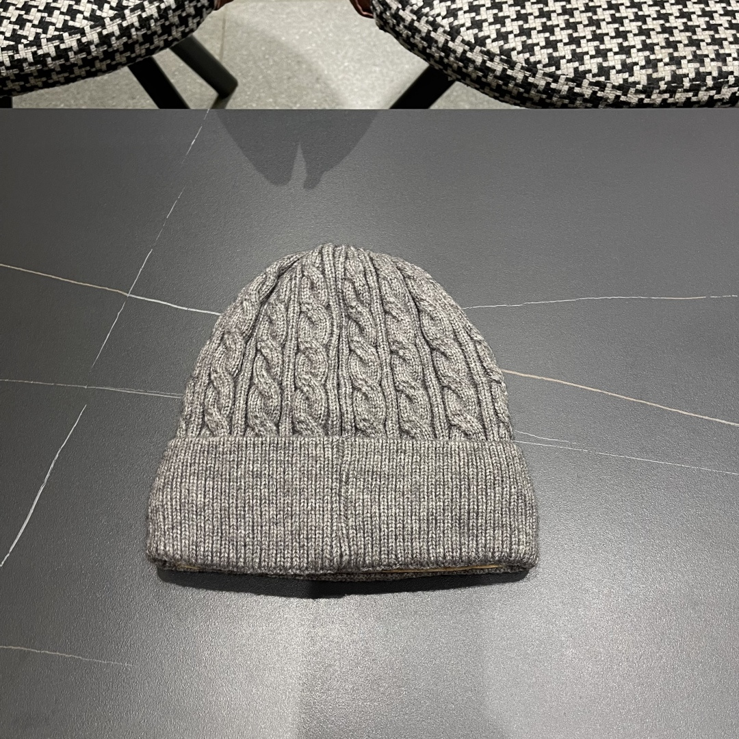  迪奥2025冬款针织帽女D家冷帽保暖帽子菱格毛线帽男