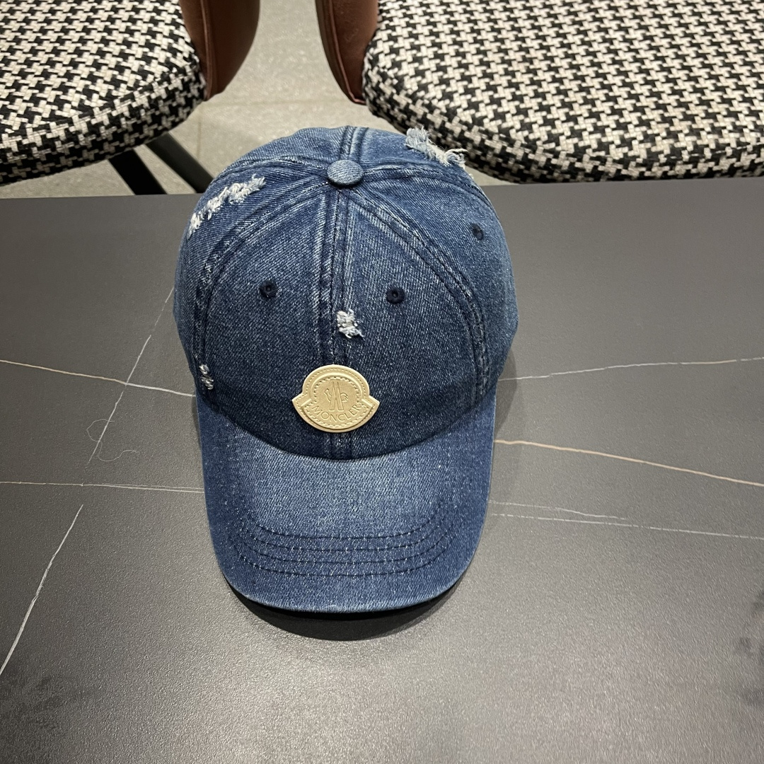  蒙口MONCLER2025新款牛仔棒球帽，时尚炸街单品，风格很OK，高品质舒适透气，凹造型很好看